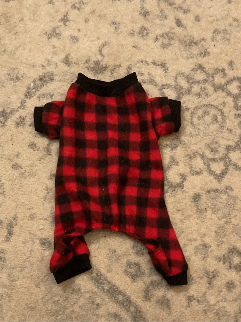 Black and red plaid Christmas dog jumper!